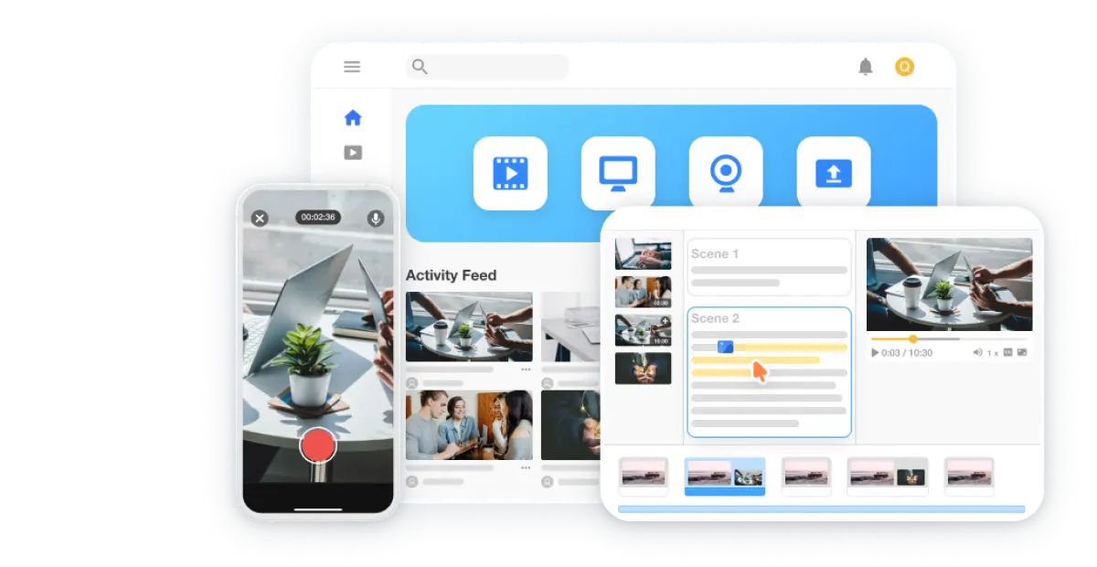 Visla video cloud storage allows access to video files from any device, including desktop, mobile, and web browser.